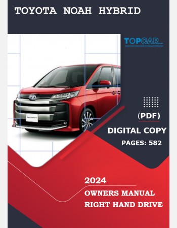 toyota noah hybrid 2024 owners manual in english